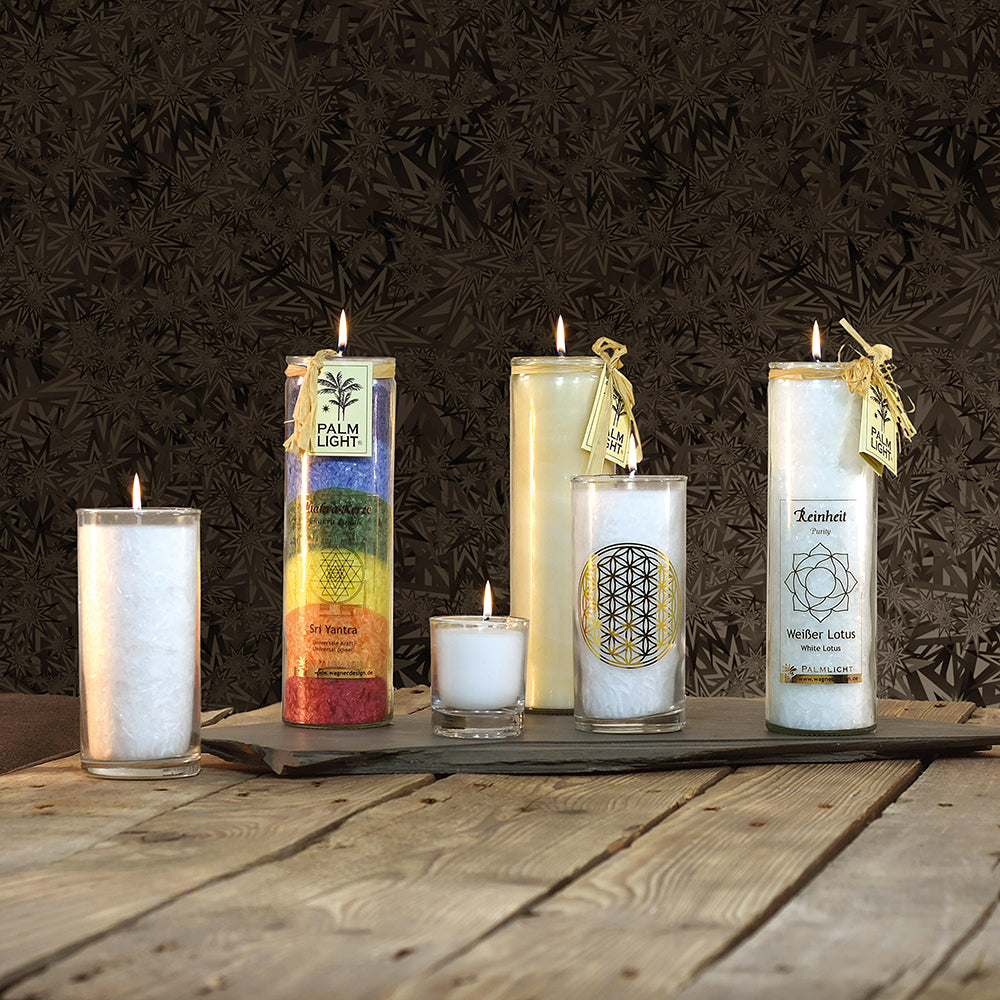 Kerzen im Glas, Kerze, Kerze für Meditation, CHAKRA-Kerze, Entspannung, Sternzeichen und Schenken
