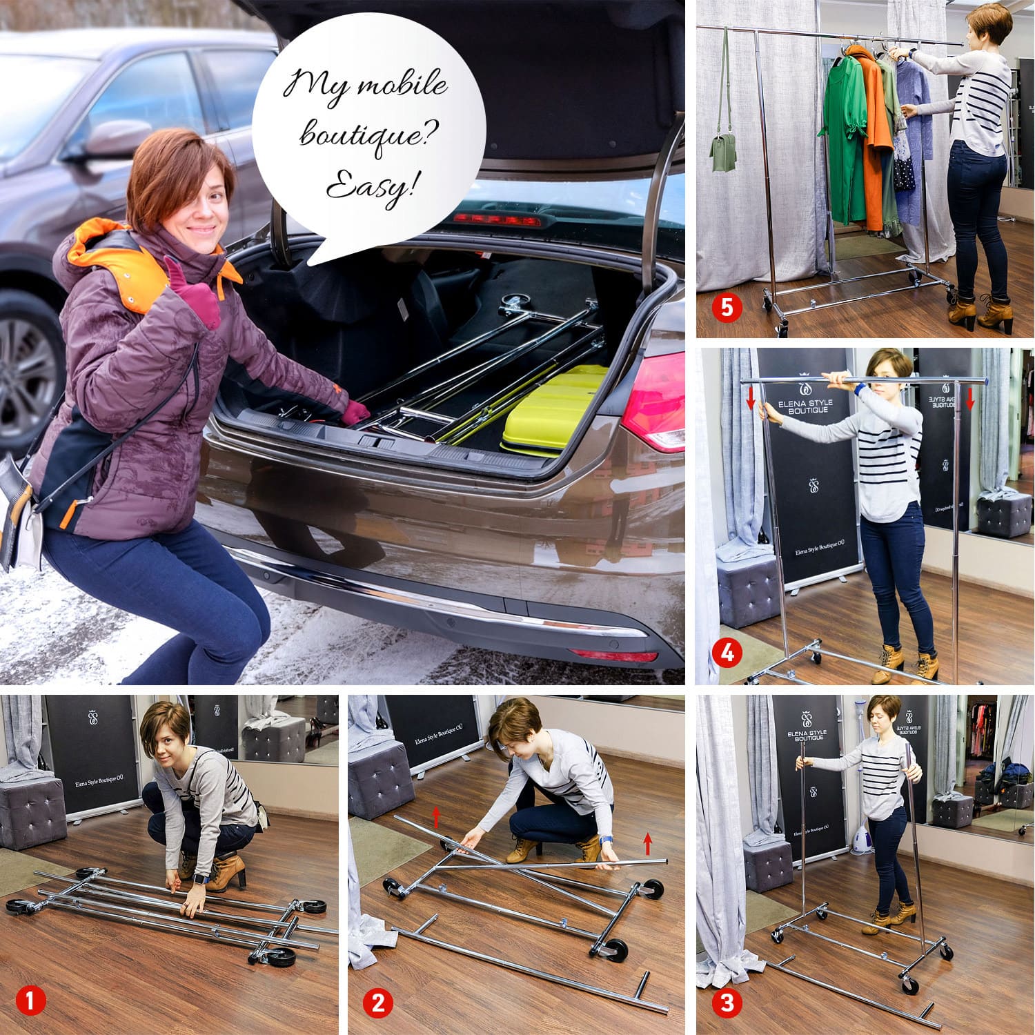 Kleiderständer, Kleiderständer Klappbar für Flohmarkt, Profi Kleiderständer, Tatkraft Schwerlast Kleiderständer auf Rollen, kleiderständer kaufen