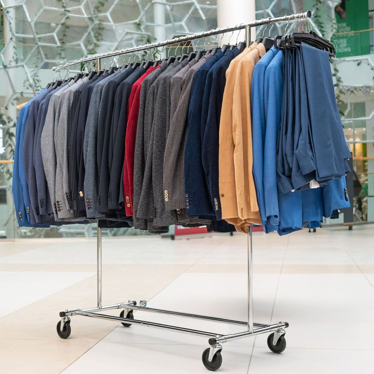 Kleiderständer, Kleiderständer auf Rollen, Kleiderständer Stabil, Kleiderstange mit Rollen, Schwerlast Kleiderständer, kleiderständer Tatkraft, kleiderständer kaufen