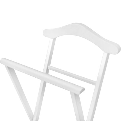 Schlafzimmerdiener NELSON, klappbar, 1 Kleiderbügel, Hosenablage und Schuhablage aus Textilene - Farbe Weiß, ARIT, 1