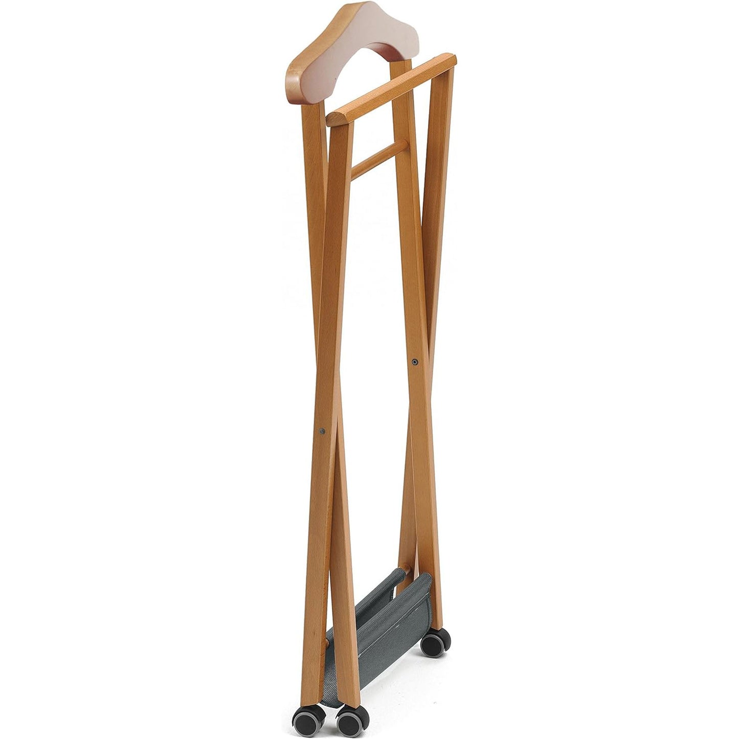 Herrendiener, Stummer Diener Holz, Schlafzimmerdiener NELSON, klappbar, Kleiderbügel, Hosenablage und Schuhablage, ARIT, 3