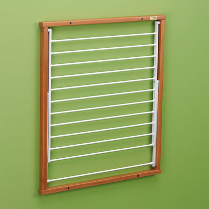 Wäscheständer wand, Wandwäschetrockner, Trockengestell für die Wand KLEDY, 6,5 Meter Wäscheleine, Farbe Kirschbaum, ARIT, 5