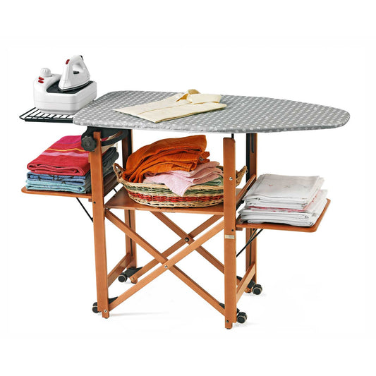 Bügeltisch, Bügelstation, Bügelbrett Holz, größte Arbeitsfläche in seiner Kategorie 115 x 54 cm, Höhe 86-92 cm, BRAVO, 1