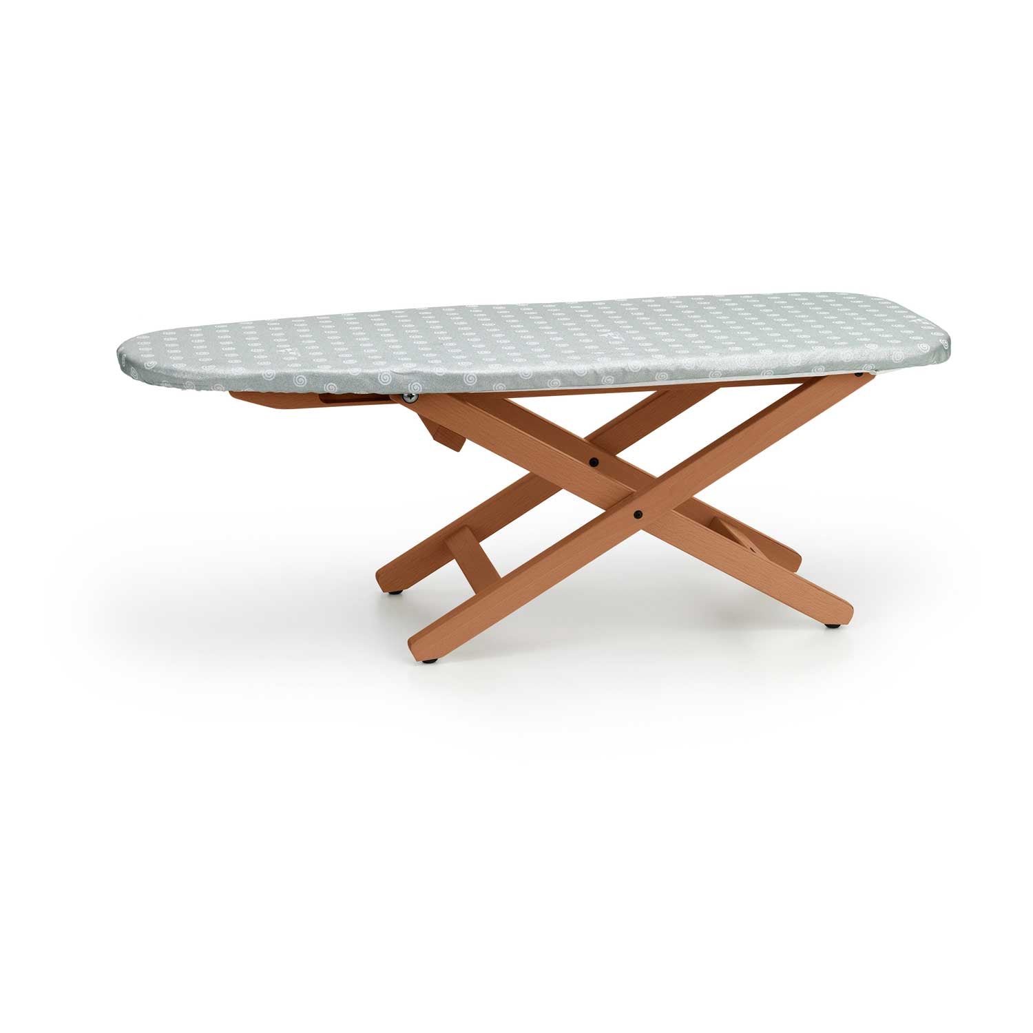 Bügeltisch MINISTYRO, Tisch-Bügeltisch, klappbar, höhenverstellbar, Arbeitsfläche 82 x 33 cm - Farbe Kirsche