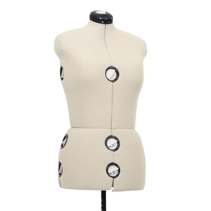Schneiderpuppe Verstellbar Weiblich Creme M Größe 40-46, vidaXL, 5