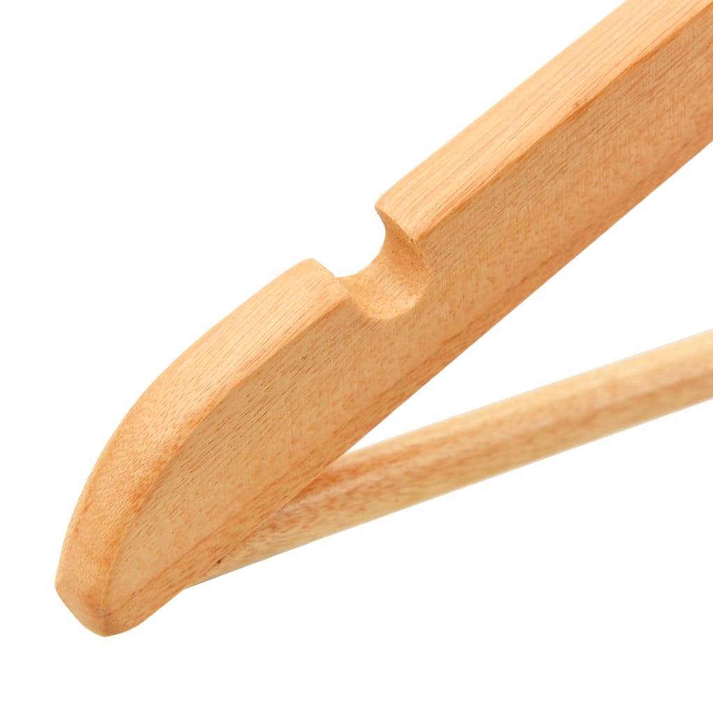 Kleiderbügel Holz, Kleiderbügel, Set 20 Stk. Hosen Kleiderbügel, mit Hosenstange, Rutschfest, drehbarer Haken, Natürliche farbe, Hartholz, vidaXL, 6