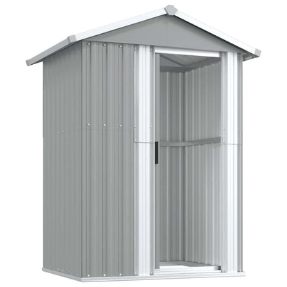Geräteschuppen, Gerätehaus, Gartenschrank Wetterfest, Gerätehaus metall, Outdoor schrank, Verzinkter Stahl, Grau, vidaXL, 2