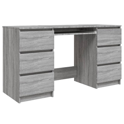 vidaXL - Schreibtisch Grau Sonoma 140x50x77 cm Holzwerkstoff