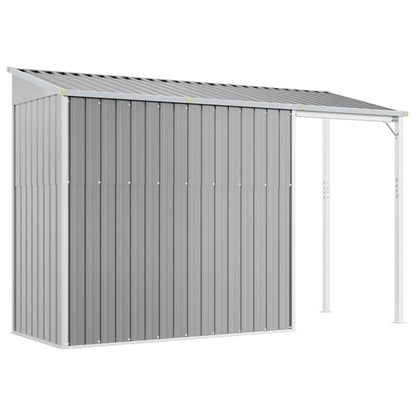 Geräteschuppen, Gartenschrank Wetterfest, Gerätehaus metall, Gartenhaus mit Schleppdach, Outdoor schrank, Stahl, vidaXL, 4