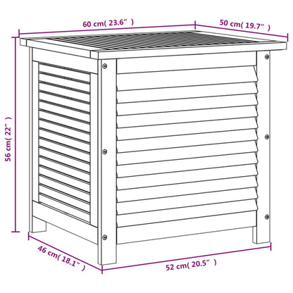 vidaXL Gartenbox mit Lüftungsschlitzen 60x50x56 cm Massivholz Akazie