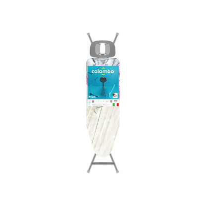 Bügelbrett, Bügeltisch, 120x40 cm, Höhenverstellbar in 6 Positionen bis 95 cm, Bügelbrettbezug 100% Baumwolle, Hergestellt in Italien, Colombo PROFI, 3
