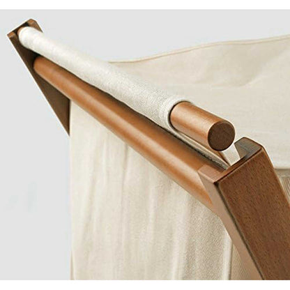 Faltbarer wäschekorb BANNY,  Wäschekorb klappbar, Wäschesammler, Holz, Faltbar - abnehmbare Tasche, Kirsche