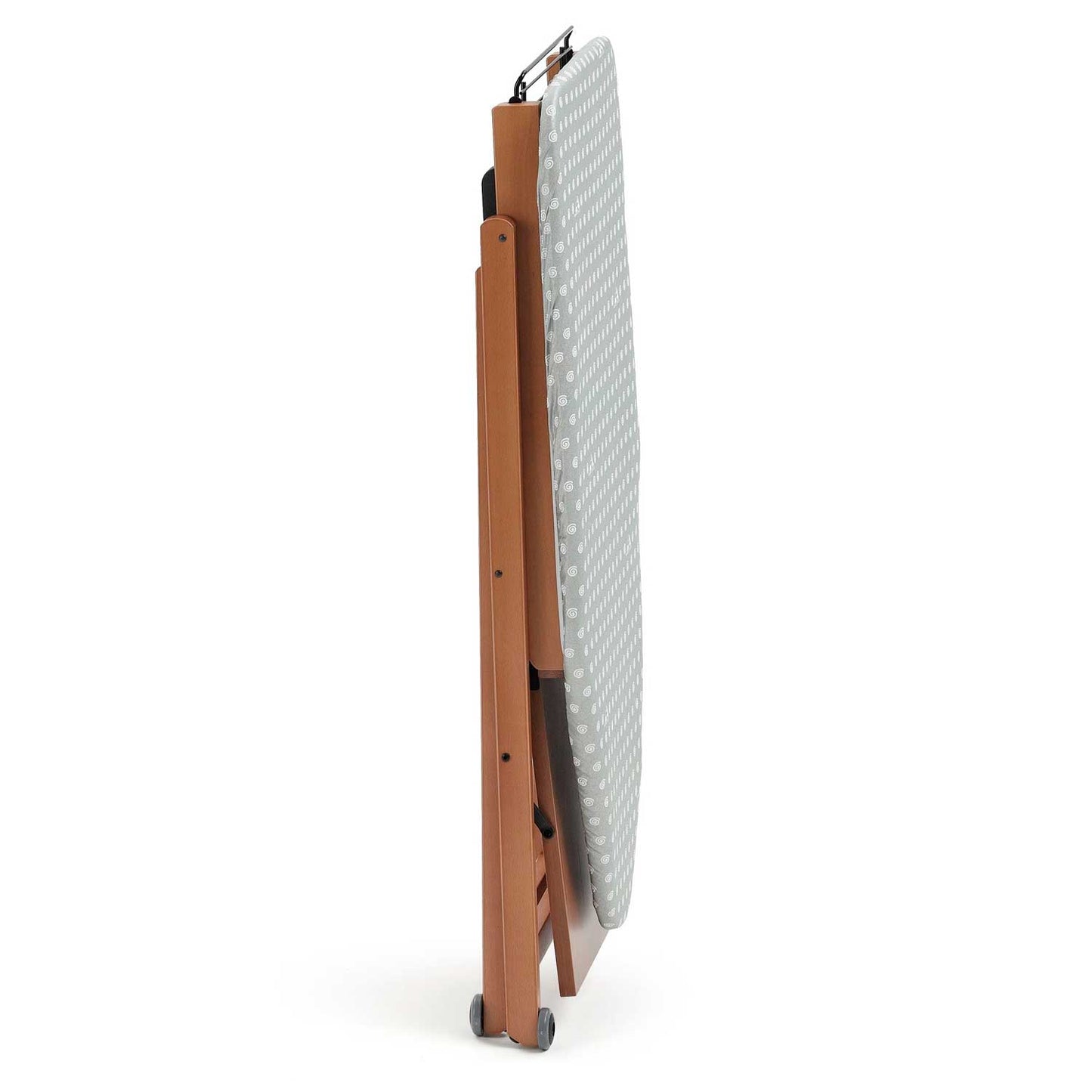 Bügeltisch, Bügelbrett, Holz, Klappbar, auf Rädern, Bügeleisenhalter, STIROCOMODO, 4