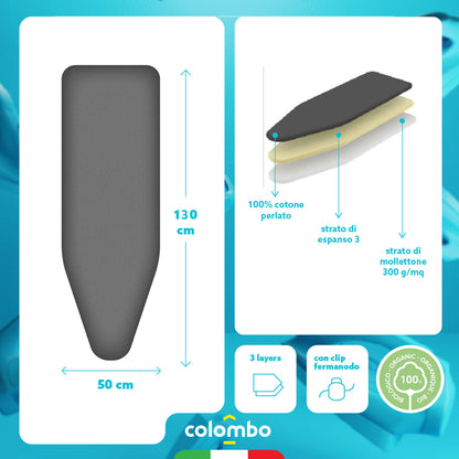 Colombo Perlate L - Bügelbrettbezug, 130x50 cm