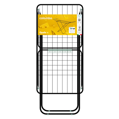 Flügelwäscheständer, Wäscheständer mit Flügeln, 18 Meter, Wäscheständer Klappbar, Wäscheständer Schwarz, Colombo OPALE, 2