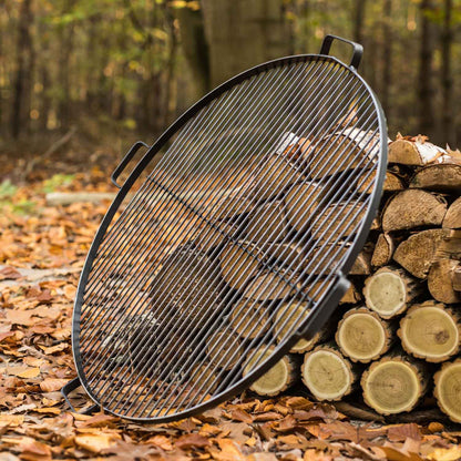 Grillrost mit 4 Griffen aus Rohstahl für Feuerschale - Dia. 60cm, Cook King, 6