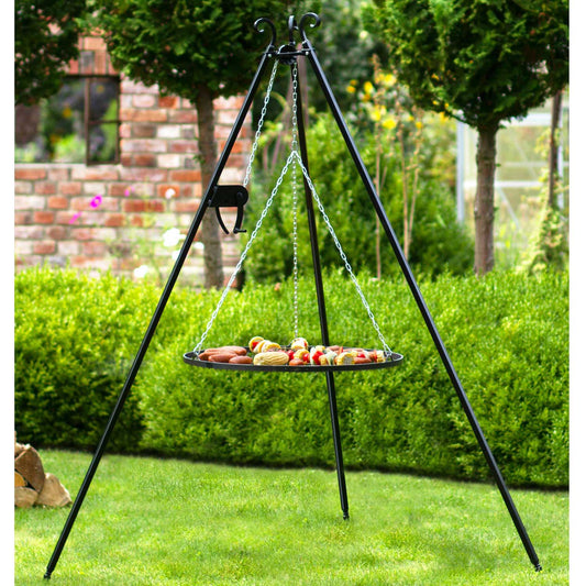 Schwenkgrill 180 cm - Grillrost aus Rohstahl + Kurbel - Dia. 50cm, Cook King, 2