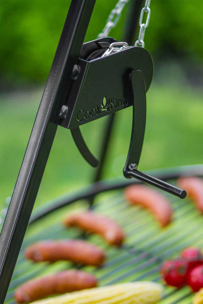 Schwenkgrill 180 cm - Grillrost aus Rohstahl + Kurbel - Dia. 50cm, Cook King, 6