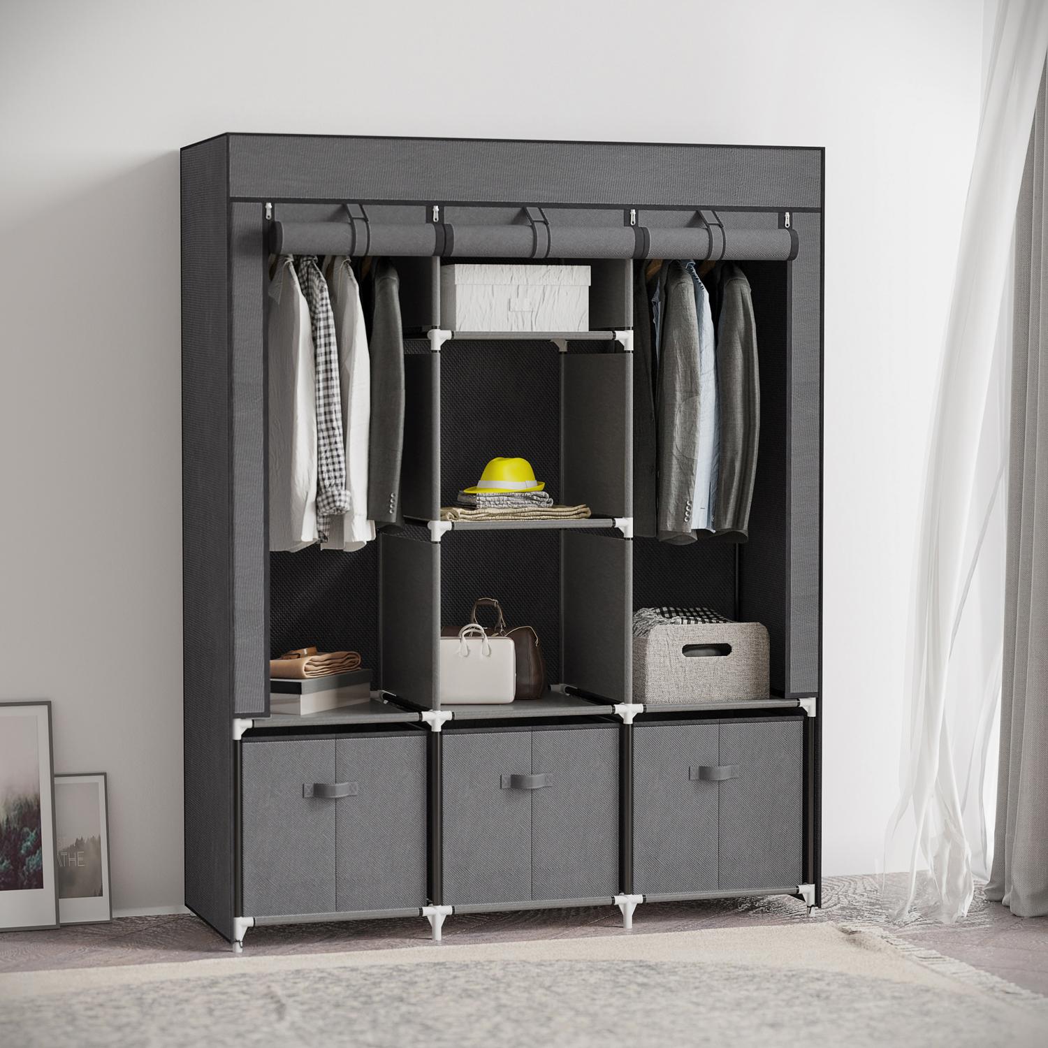 Kleiderständer, Stoffschrank, Faltschrank, Stoff Kleiderschrank, kleiderschrank mit reißverschluss, kleiderschrank faltbar