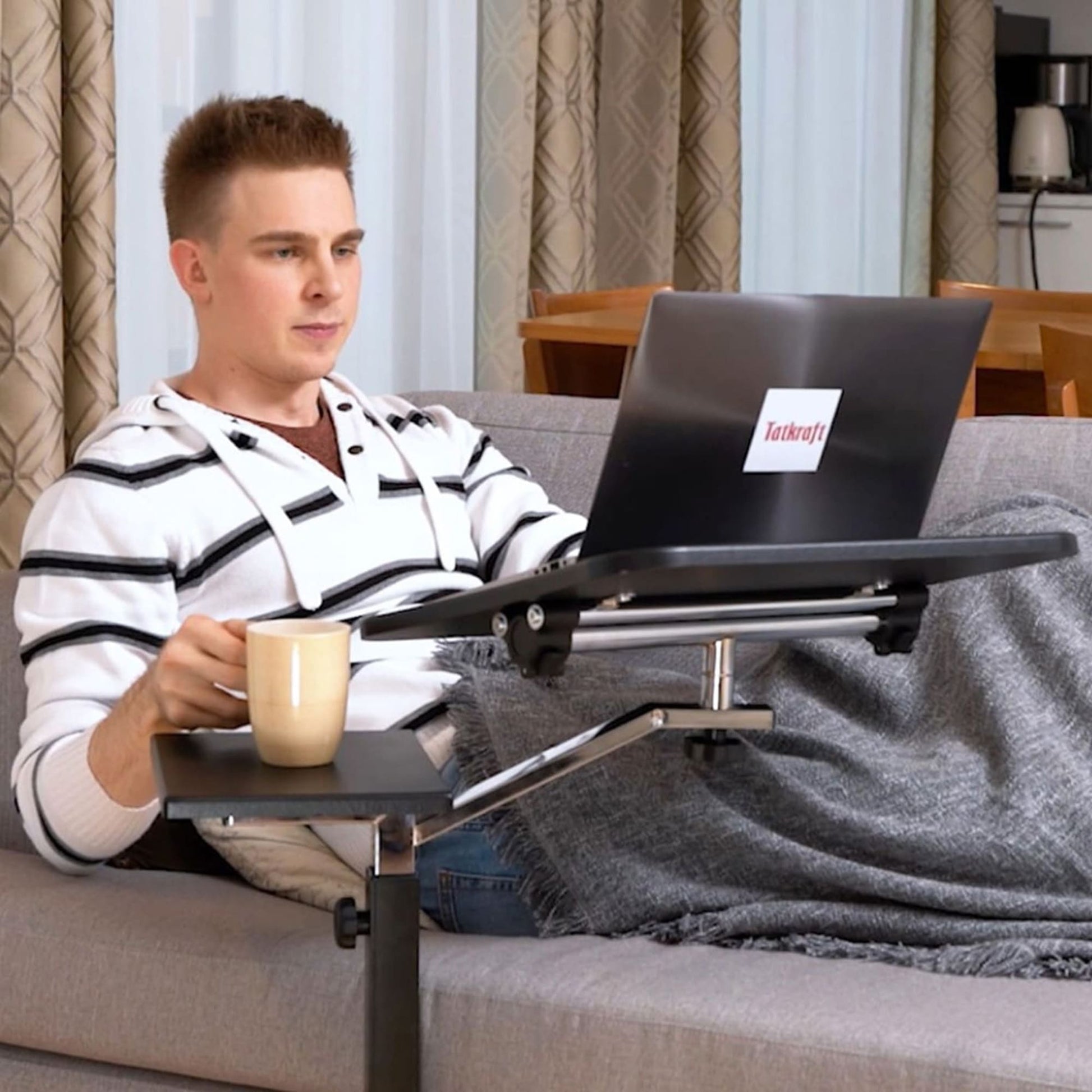 Laptoptisch, Laptoptisch Höhenverstellbar, Laptoptisch Bett, Laptoptisch Sofa, Laptoptisch mit Rollen, Tatkraft Joy, 11new