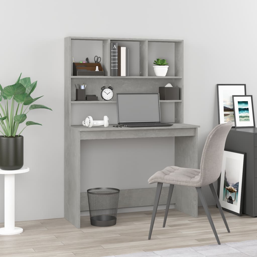 Schreibtisch, Schreibtisch mit Stauraum, Schreibtisch Holz, Kleiner Schreibtisch, Schreibtisch mit Regal, vidaXL, 1
