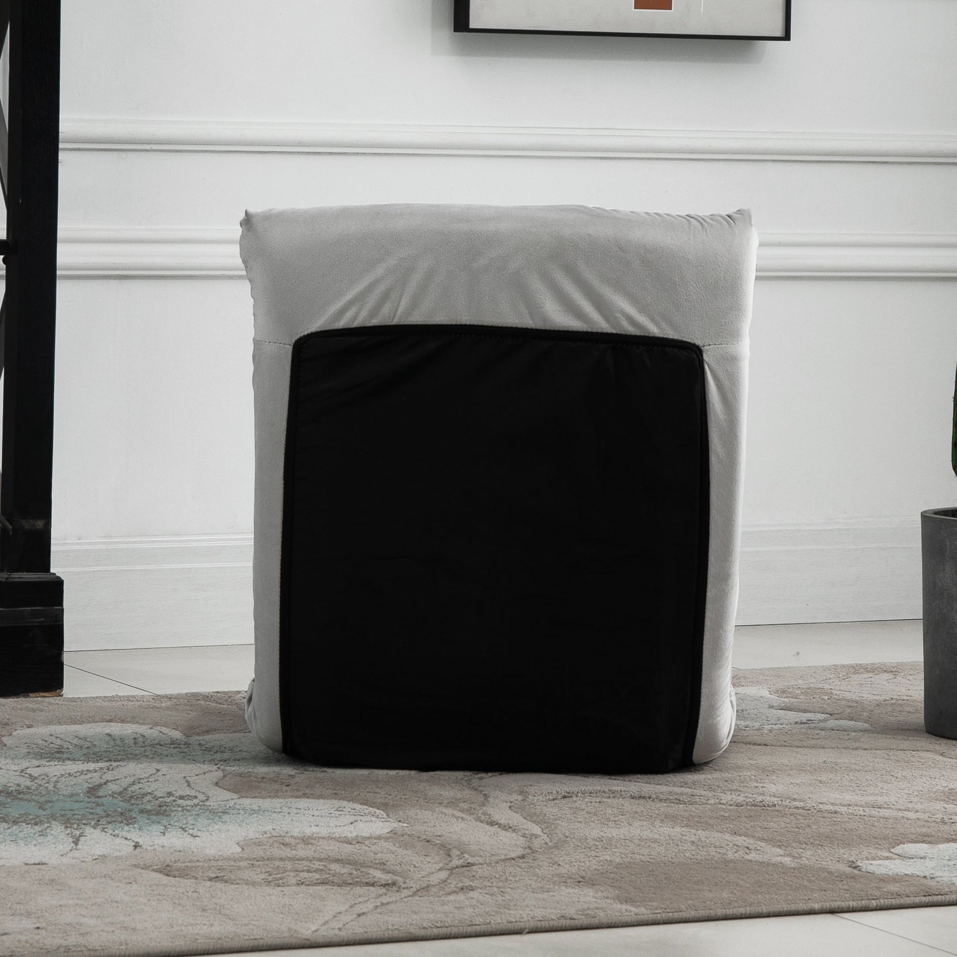 Bodenstuhl, Bodensessel,  Bodensofa 3-in-1  klappbar verstellbare Rückenlehne 13 Positionen Klappliege Grau HOMCOM, 5