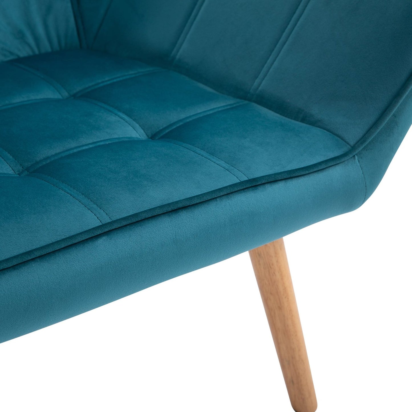 Sessel Modern, Einzelsessel, TV Sessel, Ohrensessel Relaxsessel, Samt, erhöhte Beine, HOMCOM, 6