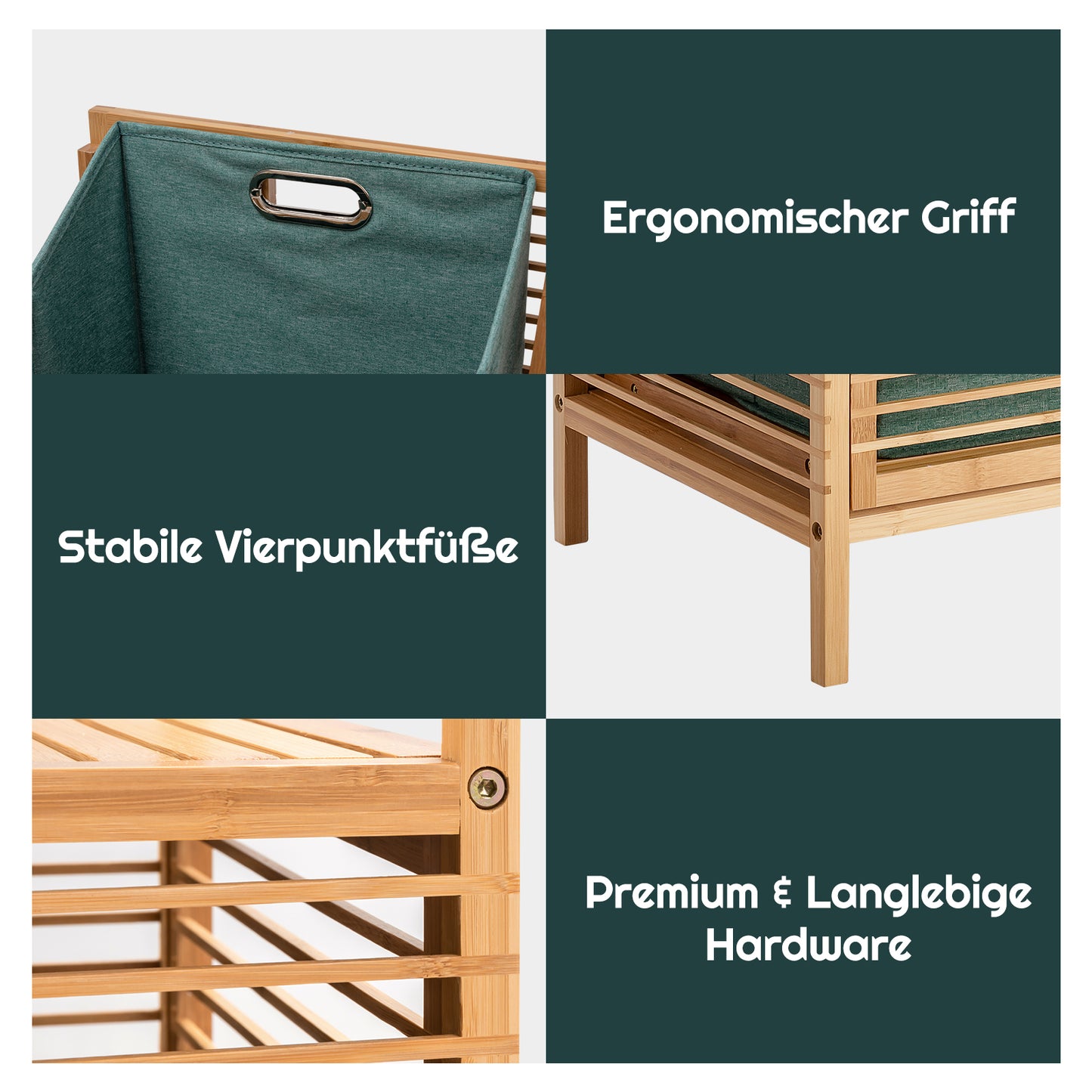 Wäschekorb, Wäschekorb Regal, Badschrank mit Wäschekorb, Ausklappbarer Wäschekorb, Wäschekorb mit Ablage, Costway, 5
