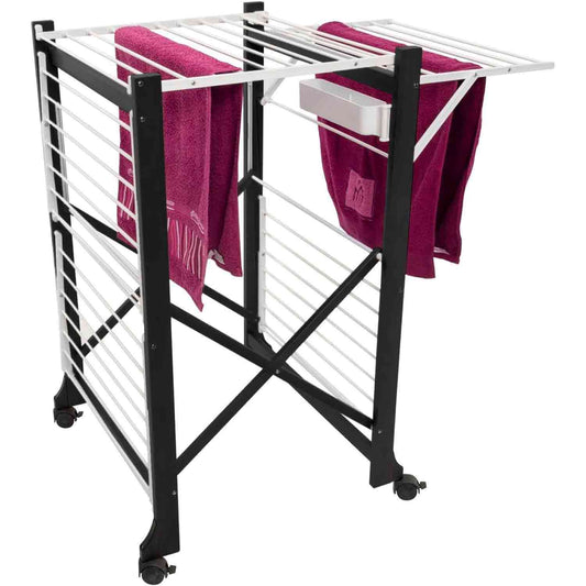 Wäscheständer, Wäscheständer Ausziehbar, Wäscheständer Klappbar, mit Rädern, Flügelwäschetrockner, Standtrockner, Aliante, 1