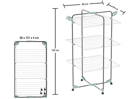 Wäscheständer, Wäscheständer Turm, Turmwäscheständer, Wäscheständer Platzsparend, Wäscheständer Klappbar, Alpina 30, 6