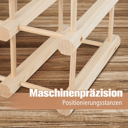 Weinregal, Flaschenregal, Weinregal holz, Flaschenständer Weinständer für 36 Flaschen Weinflaschenhalter, Natur, Costway, 5