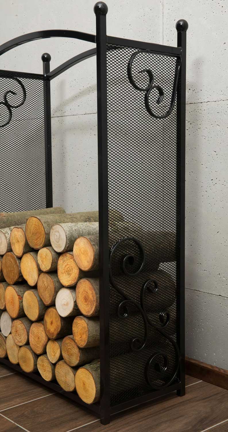 Kaminholzregal „CHERRY“, Kaminholzregal Metall, Kaminholzregal außen freistehend,  Handgemachte Qualität, 1