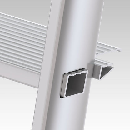 Trittleiter, Trittleiter 5 stufen, Trittleiter Klappbar, Höhe 106 cm,  Max, Belastbar 150 kg, Aluminium, Hergestellt in Italien, Colombo LIBELLULA 5 stufen, 3