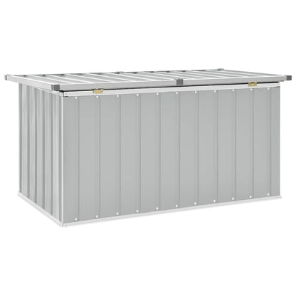 Gartenbox Metall, Gartenbox xxl, 129x67x65 cm, Aufbewahrungsbox garten, Werkzeugkasten, Verzinktem Stahl, Grau, vidaXL, 4