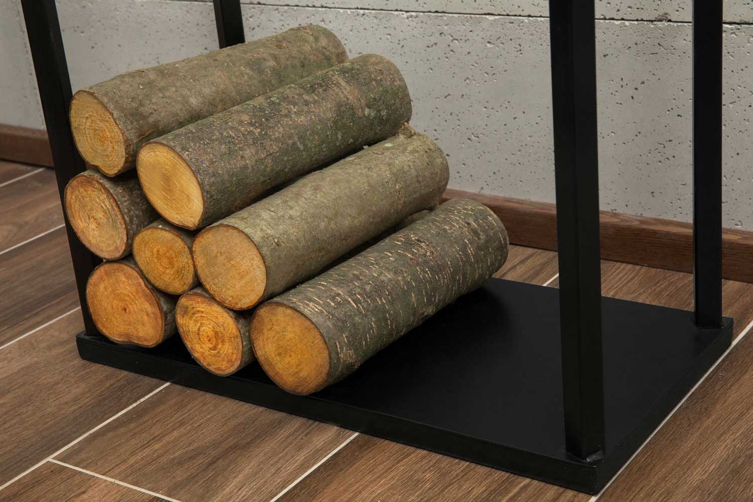 Kaminholzregal „LUIS“, Kaminholzregal Metall, Kaminholzregal außen freistehend,  Handgemachte Qualität, 1