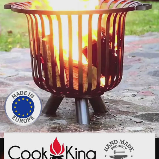 Feuerkorb „VERONA“, Feuerkörbe, Terrassenofen, Grill-Feuerkorb, Feuerschale, Handgemachte Qualität, v