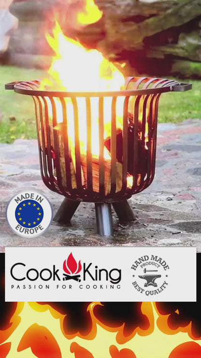 Feuerkorb „VERONA“, Feuerkörbe, Terrassenofen, Grill-Feuerkorb, Feuerschale, Handgemachte Qualität, v