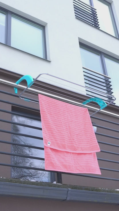 Colombo BALCONY 10 - Wäscheständer, Wäscheständer Balkon, Trockenlänge 10m, Wäsche trocknen balkon, Mänge von Wäsche 5 kg, Hergestellt in Italien