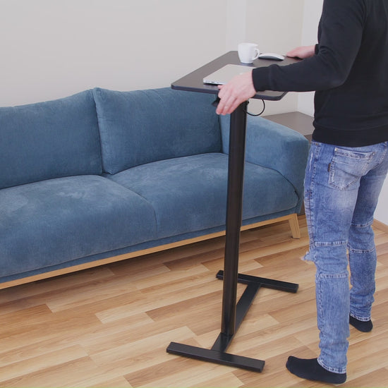  Laptopisch Höhenverstellbar, Airlift, Höhe 74-115cm, Schreibtisch auf Rollen, laptoptisch kaufen