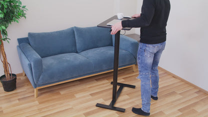  Laptopisch Höhenverstellbar, Airlift, Höhe 74-115cm, Schreibtisch auf Rollen, laptoptisch kaufen