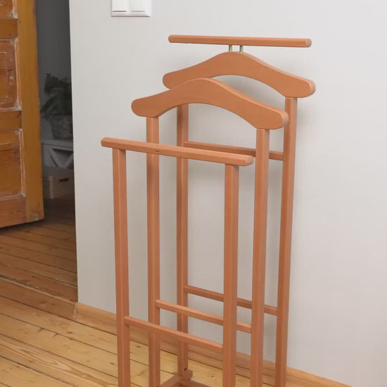 Tatkraft Duke - Stummer Diener, Made in Italy, Herrendiener Modern, 2 Kleiderbügeln und 2 Hosenstangen
