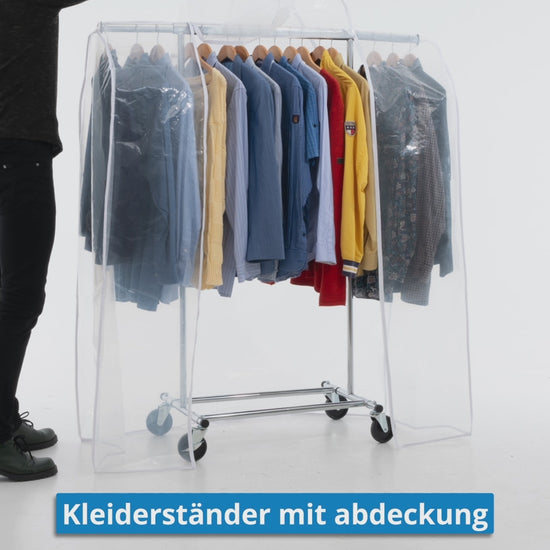 Stoffschrank, Faltschrank, Schwerlast Kleiderständer, bis 100 kg, Kleiderständer mit Abdeckung, Tatkraft Darren & Anwalt, 5