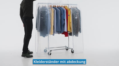 Stoffschrank, Faltschrank, Schwerlast Kleiderständer, bis 100 kg, Kleiderständer mit Abdeckung, Tatkraft Darren & Anwalt, 5