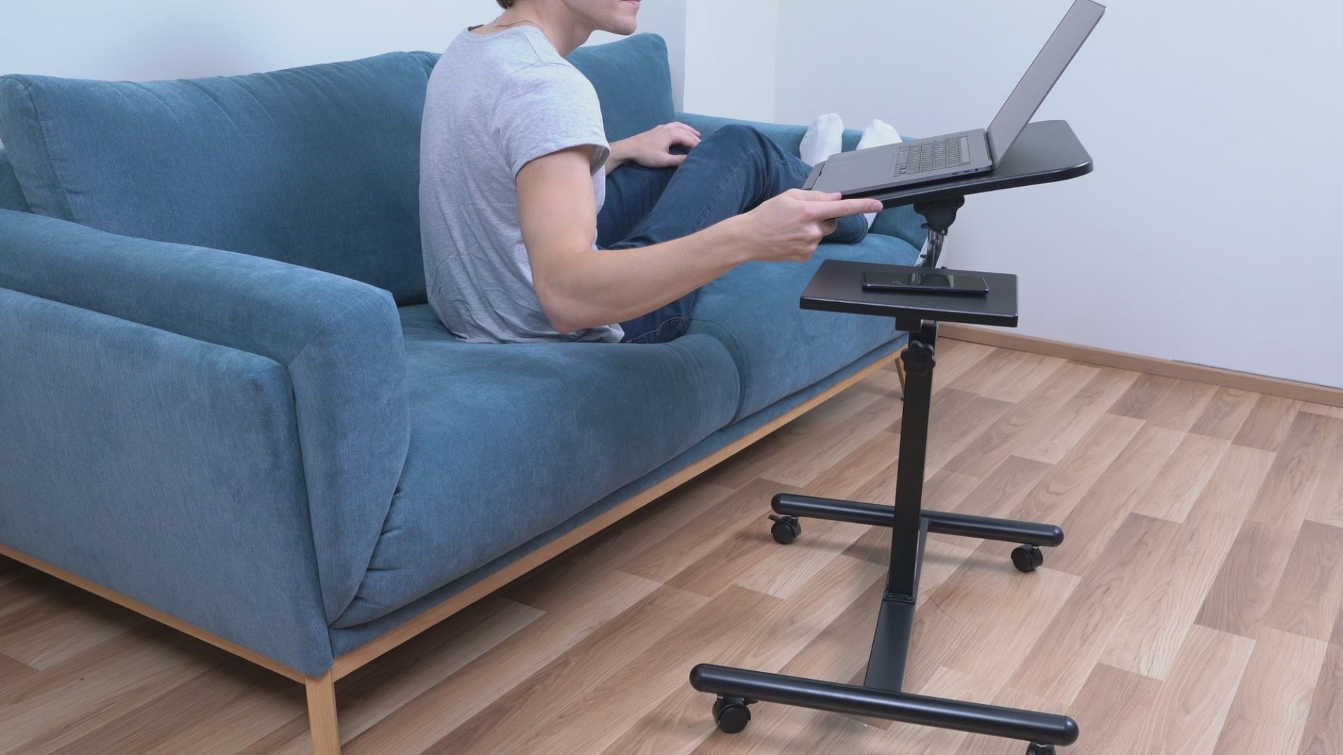 laptoptisch, laptoptisch höhenverstellbar, laptoptisch bett, laptoptisch sofa, mit mausablage,mit rollen, Tatkraft Vanessa, 4