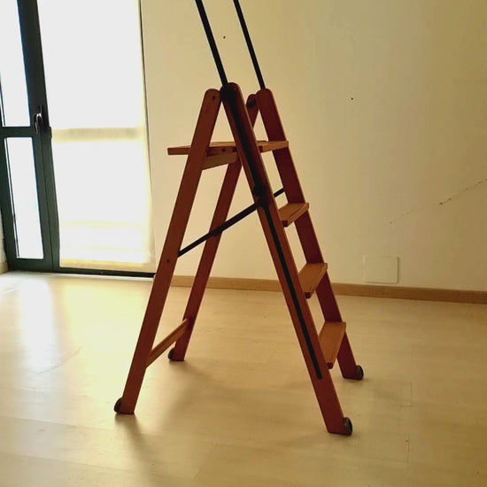 Trittleiter, Trittleiter 4 Stufen, Trittleiter Holz, Holzleiter, Tuscania 4
