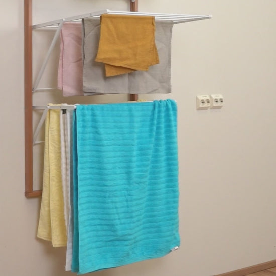 Wäscheständer, Wäscheständer wand, Trockengestell für die Wand KARIM, 15 Meter Wäscheleine, 1