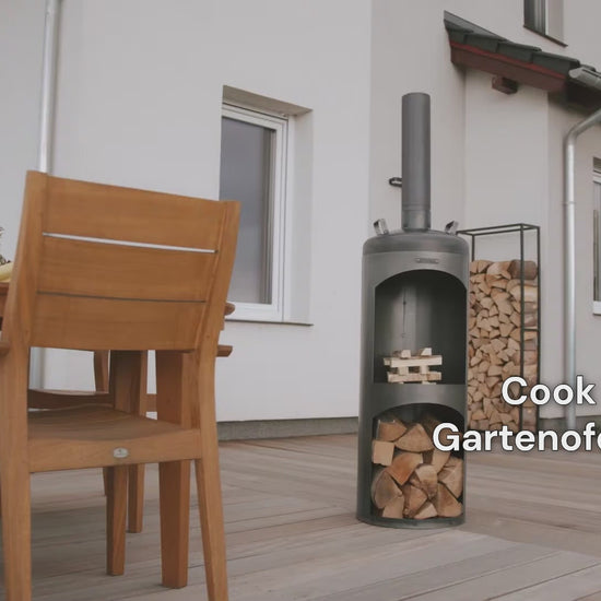 Gartenofen ROSA, Outdoorgrill, Gartenkamin, Outdoor-Küchenofen, Garten-Kamin, Zeltofen Gartenofen, v