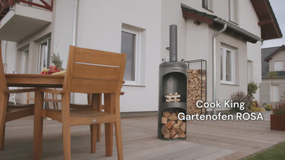Gartenofen ROSA, Outdoorgrill, Gartenkamin, Outdoor-Küchenofen, Garten-Kamin, Zeltofen Gartenofen, v
