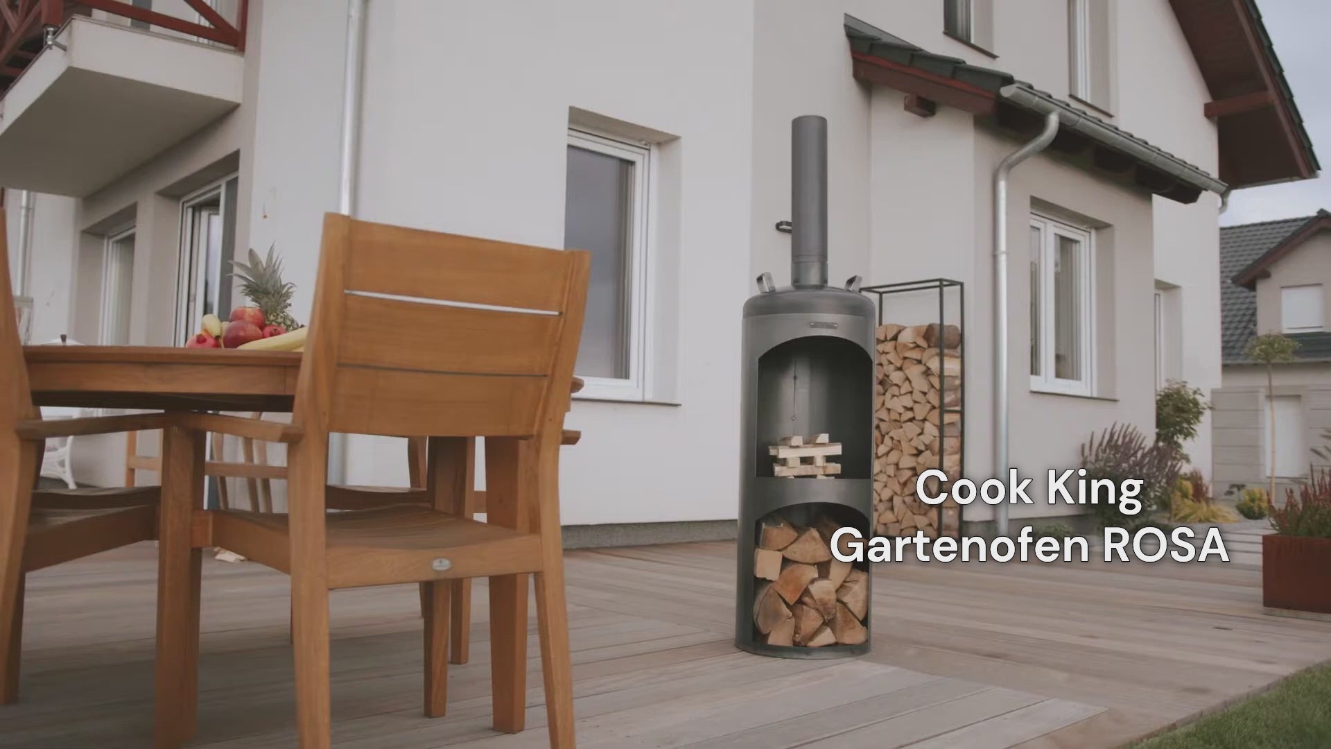 Gartenofen ROSA, Outdoorgrill, Gartenkamin, Outdoor-Küchenofen, Garten-Kamin, Zeltofen Gartenofen, v