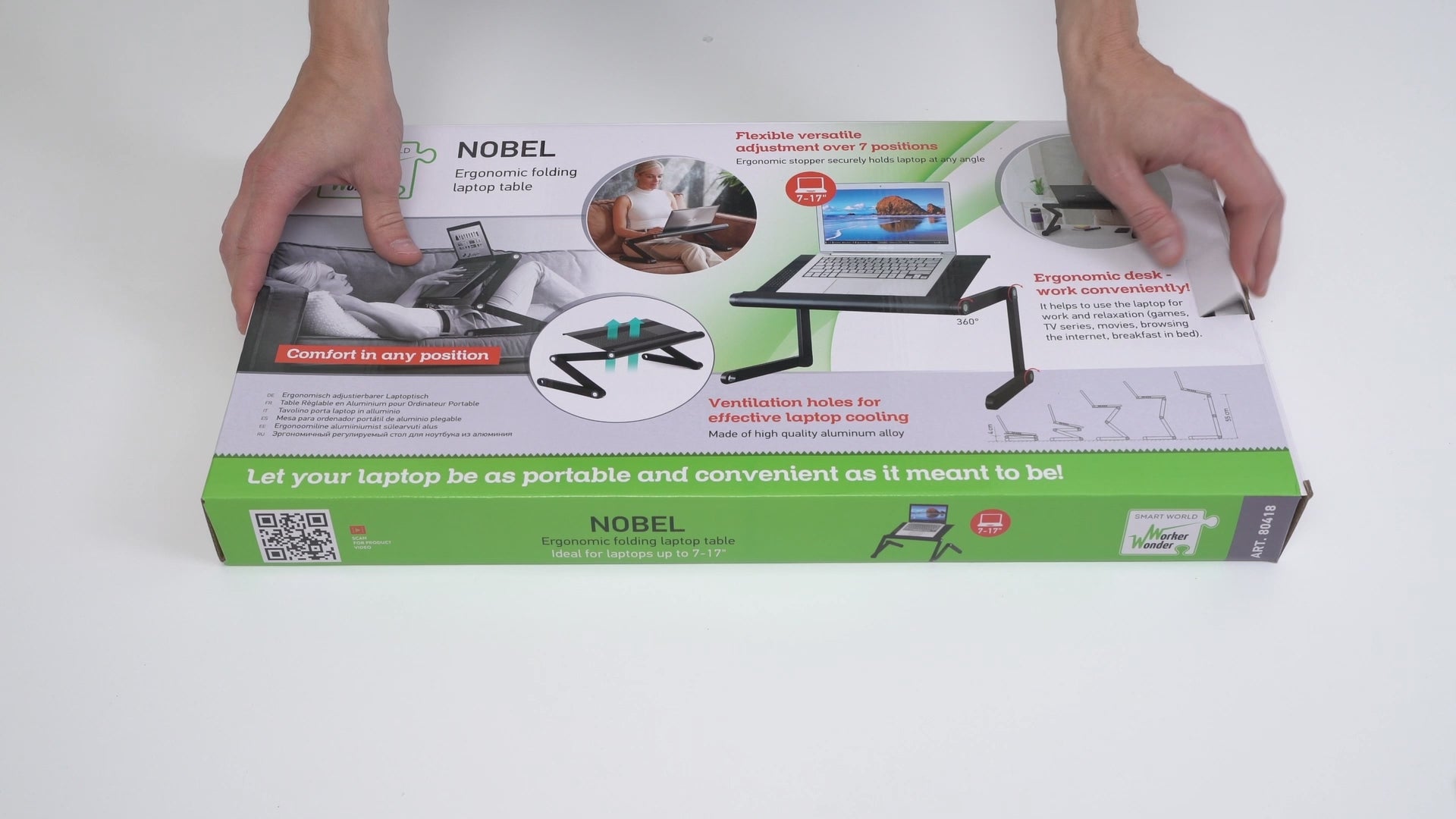 Laptoptisch, Betttisch, Laptoptisch Höhenverstellbar, Laptoptisch Bett, Laptoptisch Sofa, WonderWorker Nobel, 6